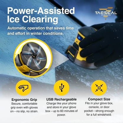 Electric Car Snow Scraper & Ice Remover – Windshield Defrost Tool